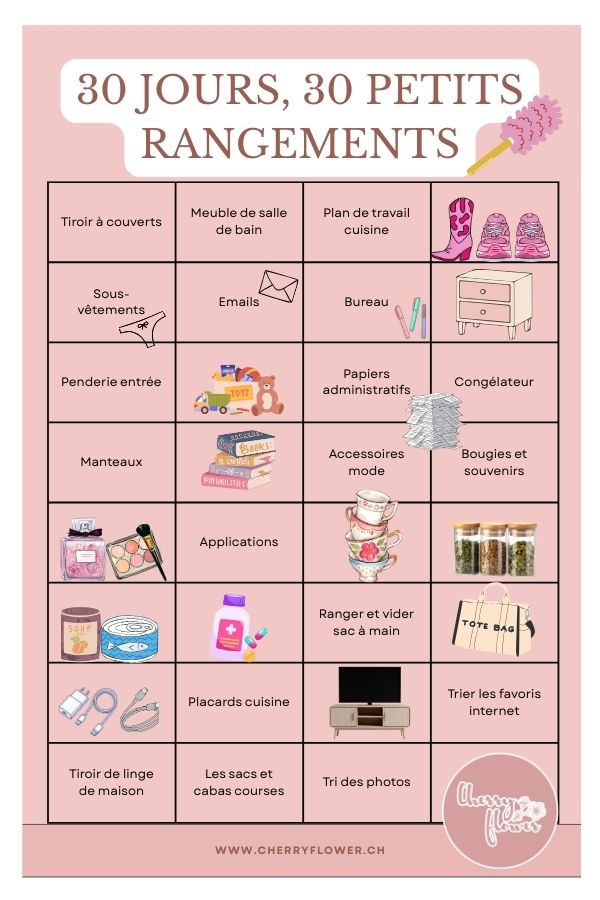 30 jours 30 défis rangement